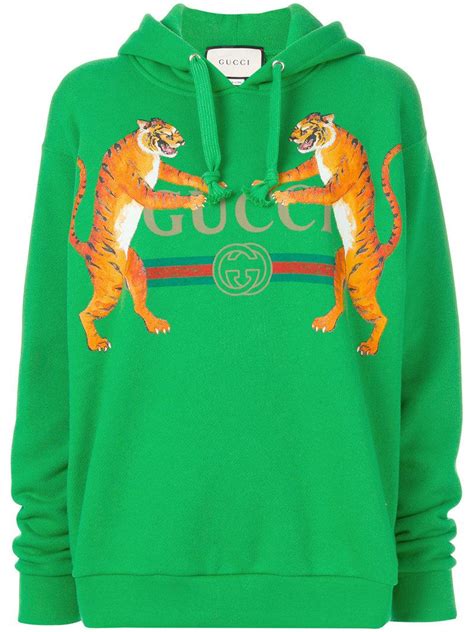 gucci green tiger hoodie|gucci tiger sequin shirt.